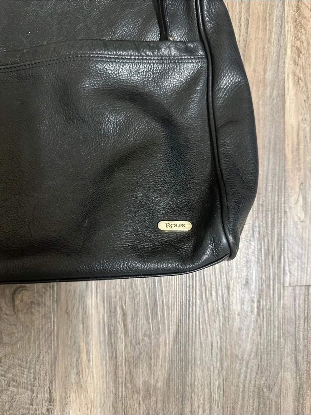 Rolfs Black Leather Shoulder Bag